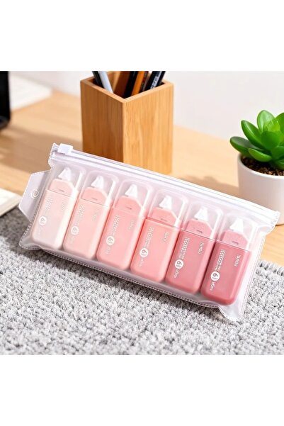 choice2 شريط لاصق وردي منقط، 6 قطع، بكرة لاصقة مزدوج الجوانب، عرض 6 مم، لاصق ...