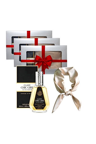 Fragrance World 3 x Set Elysa – Classy Chic Girl Eau de Parfum 50ml, Cream sa...