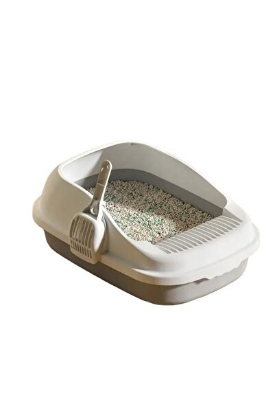 FOXMAG24 Ανοιχτή τουαλέτα γάτας, 47x32x18 εκ., με συμπεριλαμβανόμενη σέσουλα