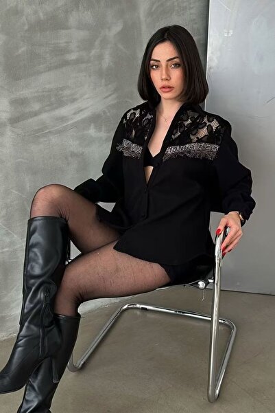 TOPSHOW Dantel Detaylı Gömlek