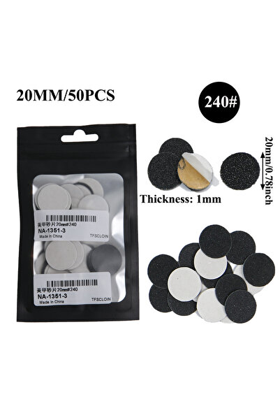choice2 50 قطعة - 20 مم - 240 ورق صنفرة عصري قابل للاستبدال، أدوات للعناية با...