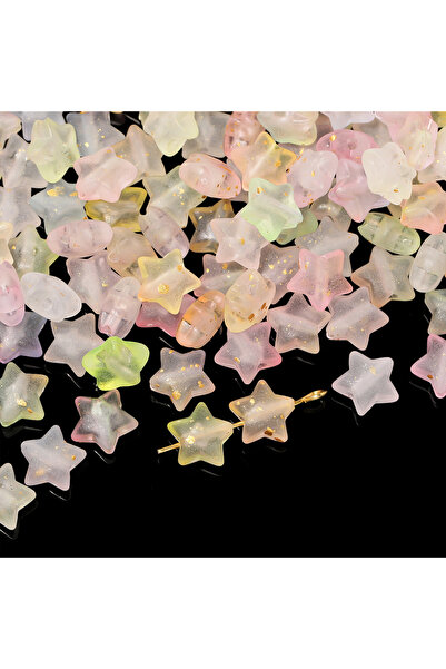 Choice8 النمط 13، 50 قطعة/عبوة، خرز نجمة أكريليك 10 مم، خرز ماكارون لامع بألو...