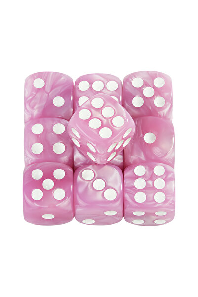 Choice3 Pink Marble Effect D6 Dice 10pcs 16mm Board Game Dice for Club Party ...