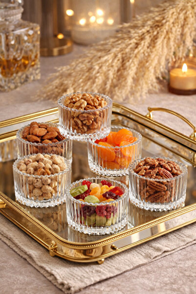 Mim Life Cam Kase Kahvaltılık Cam Kase Reçellik Çerezlik Cam Kase 6'lı