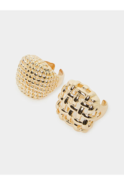 Styli Set of 2 - Textured Chunky Cuff Rings