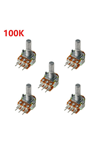 Choice1 YTDMEN 100 كيلو أوم، 5 قطع، WH148، مقياس جهد دوار 6 أطراف، B1K B2K B5...