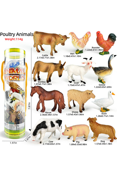 Choice6 مجموعة نماذج مصغرة لحيوانات الأسد والقرش والحصان والديناصورات، مجسمات...