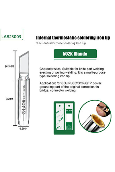 Choice3 LA823003 LAOA رأس مكواة لحام خالية من الرصاص، محطة لحام، رأس لحام كهر...