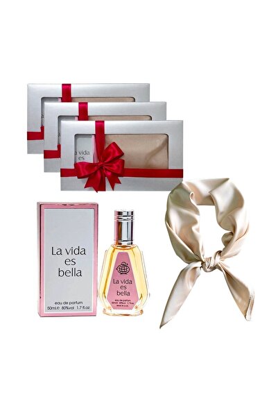 Fragrance World 3 x Elysa Set – Eau de Parfum La Vida es Bella 50ml, Cream sa...