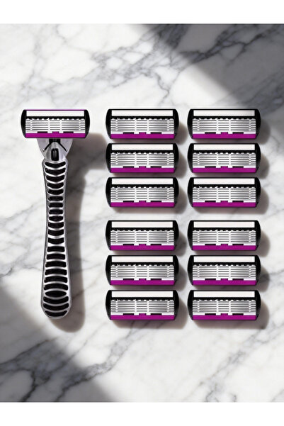 Choice7 شفرة حلاقة رجالية عالية الجودة بمقبض واحد و12 شفرة، مصنوعة من 6 طبقات...