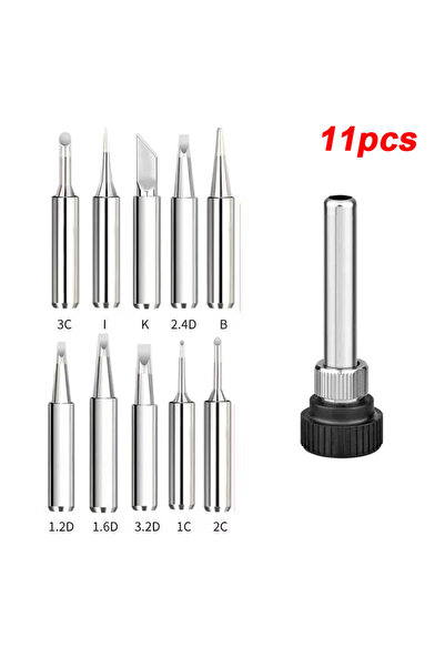 choice2 11PCS-Set03 6/11Pcs Solder Iron Tip with Welding Sleeve 900M Lead-Fre...