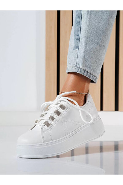 Zaira Women's white sneakers made of eco- Leather Ofelia #19939 - 40