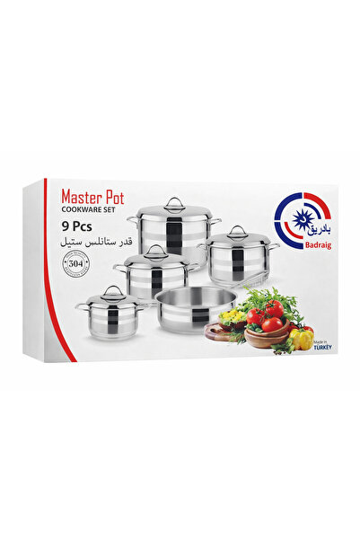 Badraig Top Chef 9-Piece Stainless Steel Cookware Set