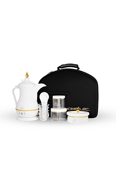 Home Elec Travel Coffee Pot – 1000W, 700ml, White