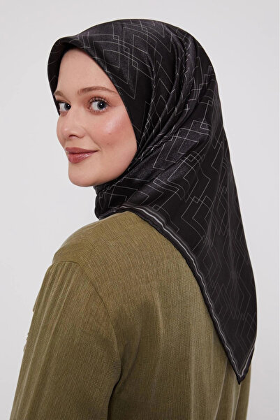 Levidor Crystal Scarf Square Pattern Black