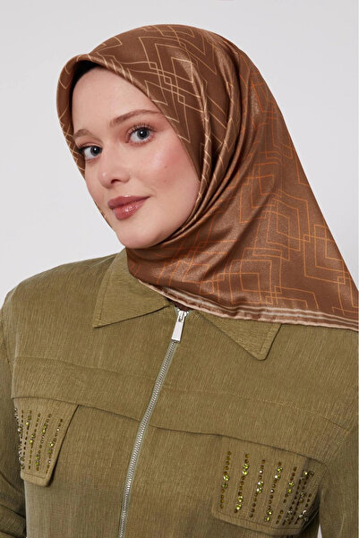 Levidor Crystal Scarf Square Pattern Beige