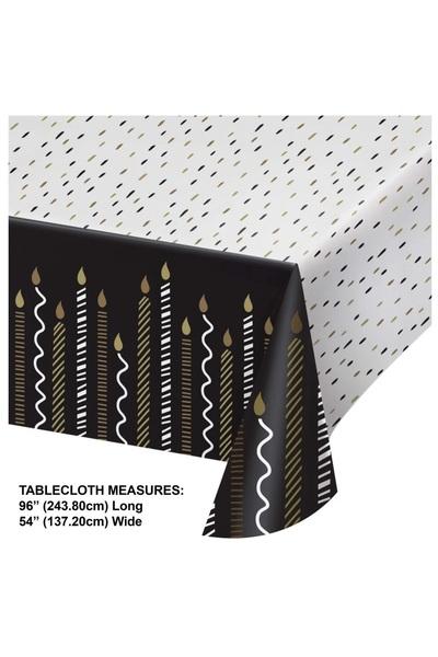 Creative Converting Golden Wishes Paper Tablecover 54"x96"1Ct