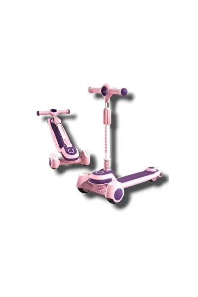 Leno سكوتر للأطفال، سكوتر ثلاثي العجلات قابل للتعديل والطي مزود بعجلات مضيئة ...