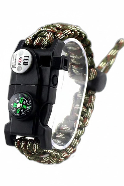 Forestia Paracord Survival Bileklik - Pusulalı, Fenerli ve Düdüklü Hayatta Ka...