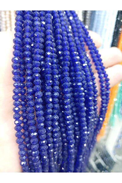 Ralp Moda Mărgele de sticlă cristalizată plată de 4 mm, 10 șiruri, total: 110...