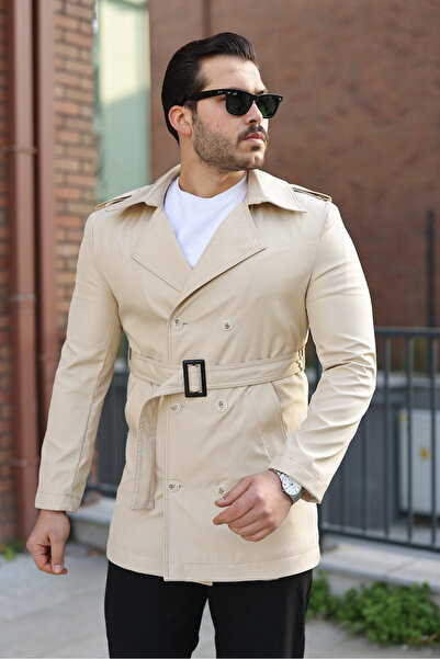 BASEL.CO Apoletli Waterproof Mid-Length Trench Coat