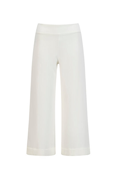 Armine Katlı Paça Pantolon Ekru