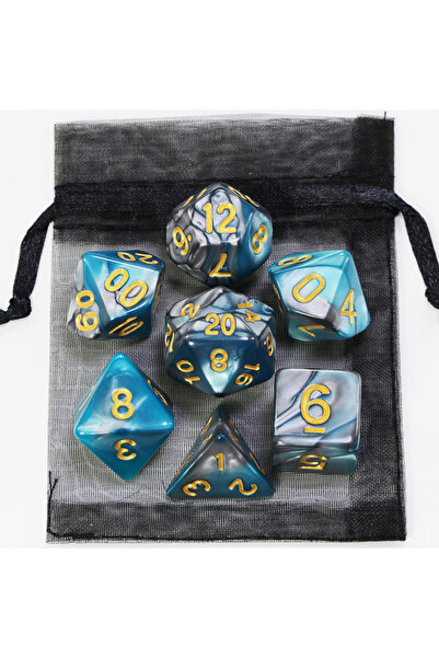 Choice7 green grey Dice DND Game Dice Role Dice Mixing Colours Dice Set With ...