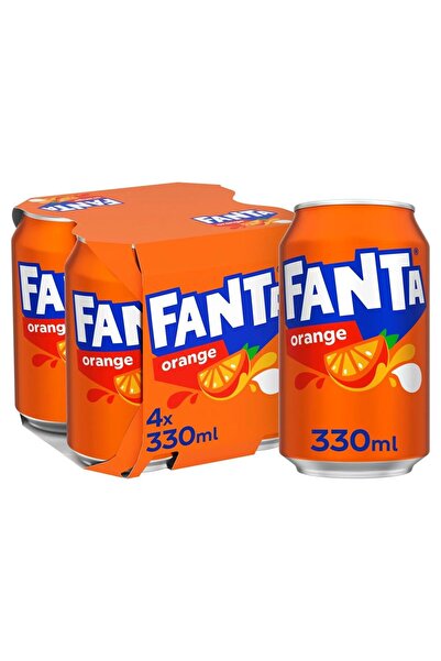 Fanta علبة برتقالية 4 × 330 مل