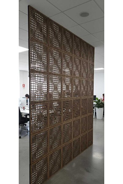 Deko Dekor 3D Parametrik Ahşap Panel Bölme Duvar - Dekoratif Oda Ayırıcı Sepe...