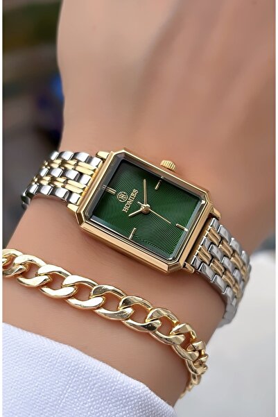 Homies Women's Wristwatch Steel Cord Gold Silver Color Gift Bracelet Hms454C2