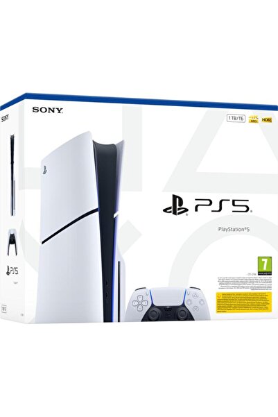 Sony Consolă PLAYSTATION 5 Slim 1TB cu carcasă E, albă și neagră