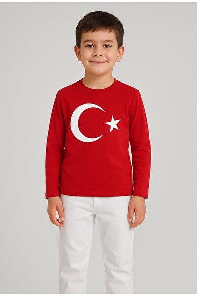 Gala dečija majica dugih rukava sa zvezdom i polumesecom