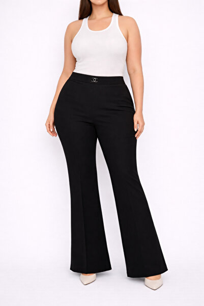 HAYAL COLLECTİOM Hayal 302-02-26 Large Size High Waist Gathering Spanish Leg ...