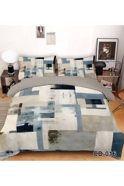 FIONNA.RO Finet Duvet Cover Set 4 Pieces 5D 1 Person - Abstract Grey