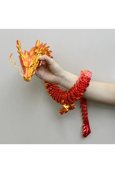 Choice 88cm shiny gold red 88CM 3D Printed Gem Dragon Crystal Fidget Toy Rota...