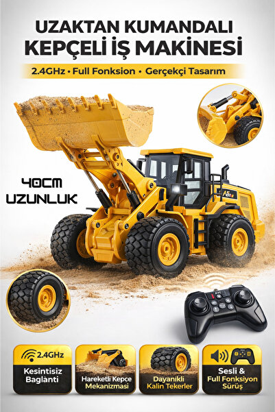 YILDIRIM OYUNCAK RC Uzaktan Kumandalı İş Makinesi Kepçeli Buldozer 40cm | 2.4...