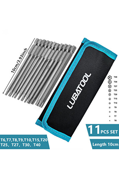 choice2 11PCS SET 10cm 8/11Pcs S2 Torx Screwdriver Bit Set With Bag 1/4'' Sha...