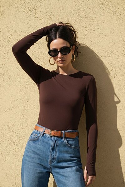 royal prime Women's Finger Detailed Bodysuit