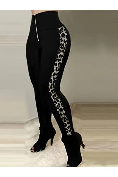 Kanonik Education Women's High Waist Side Striped Detail Diver Leggings