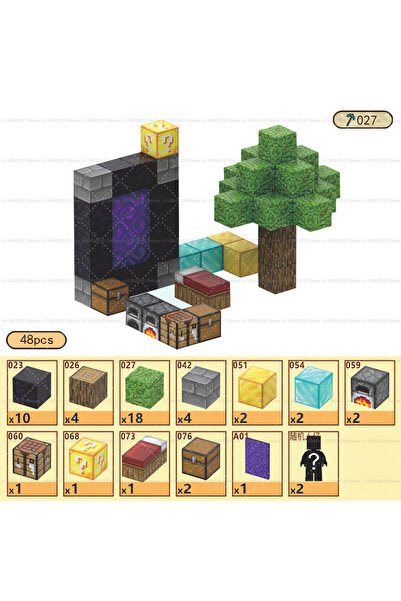 Choice17 T027-48PCS Magnetic Building Blks Mine World Magnet Cube Set STEM Mo...