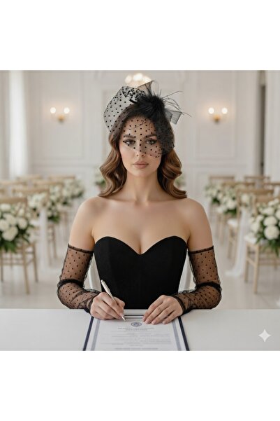 bbays new trend 2’li Set Nikah Şapkası Vualet Gelin Şapkası Davet Balo Mezuni...