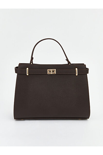 LC Waikiki حقيبة كتف نسائية بتفاصيل قفل بني اللون