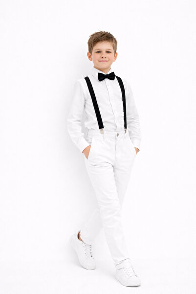 Nacar 23 Nisan 29 Ekim Gösteri Kıyafeti Erkek Çocuk Beyaz Takım – Askı ve Pap...