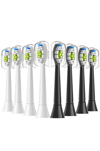 Choice9 4White 4Black 4/8/16pcs Replacement Toothbrush Heads for Phlips Repla...