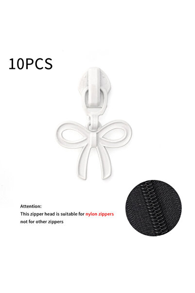 Choice5 رقم 102، 10 قطع، سحابات نايلون رقم 5 - أشكال فيونكات ملونة (10 ألوان)...