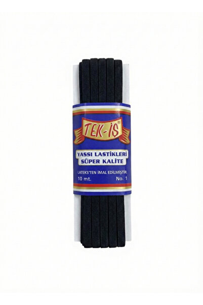 Tek-İş SİYAH Yassı Lastik No:1 (6 mm)
