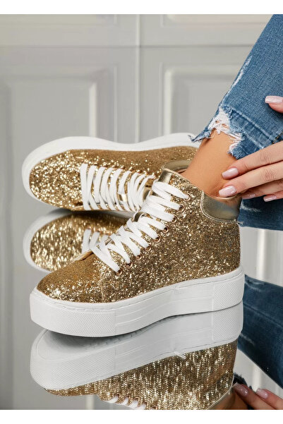 Zaira Women's Mara Gold Sneakers #18006 - 40