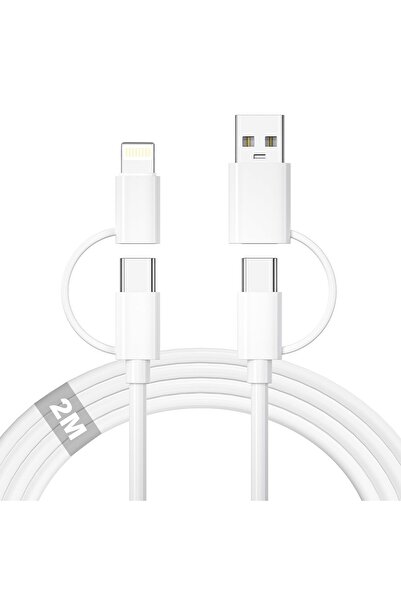 CHLANT Cablu multi-încărcare 4în1 60W rapid USB-C la USB-C adaptor Lightning ...
