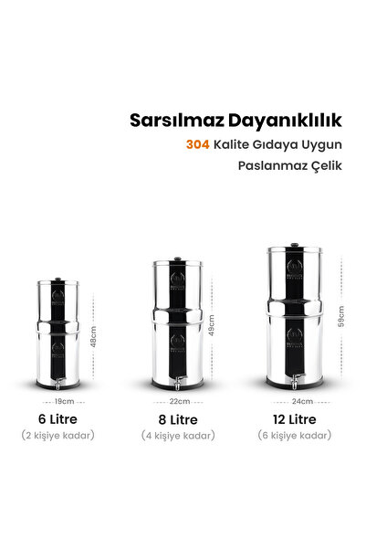 Phoenix Gravity 6 Litre Yer Çekimli Su Arıtma Cihazı |NSF Sertifikalı |Minera...