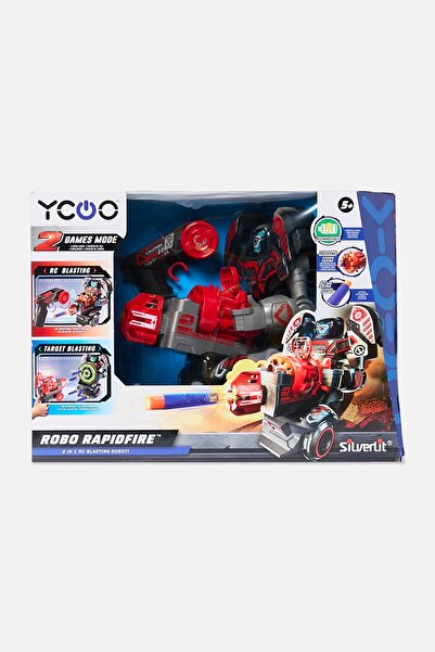 Silverlit روبوت إطلاق نار لاسلكي 2 في 1، روبو رابيدفاير